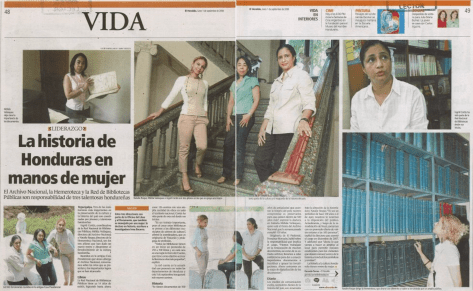 Historia de Honduras en manos de mujer